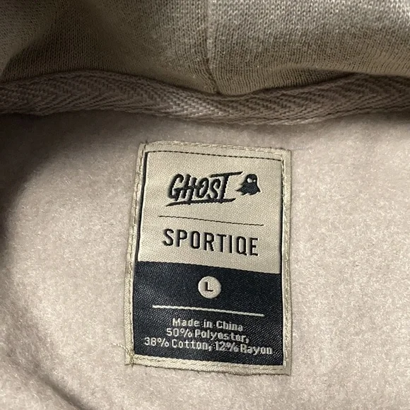 NWT - Men’s ‘Ghost’ Hooded Sweatshirt- Quicksand- (L) - Picture 6 of 9